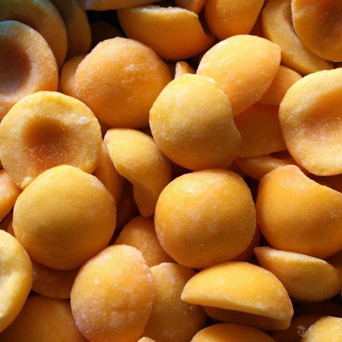 Mele pesche gialle biologiche IQF Frutta congelata Sapore dolce Confezione sfusa Conservato in acqua Polpa intera Cubetti Dadi Met&agrave; Disponibile 0